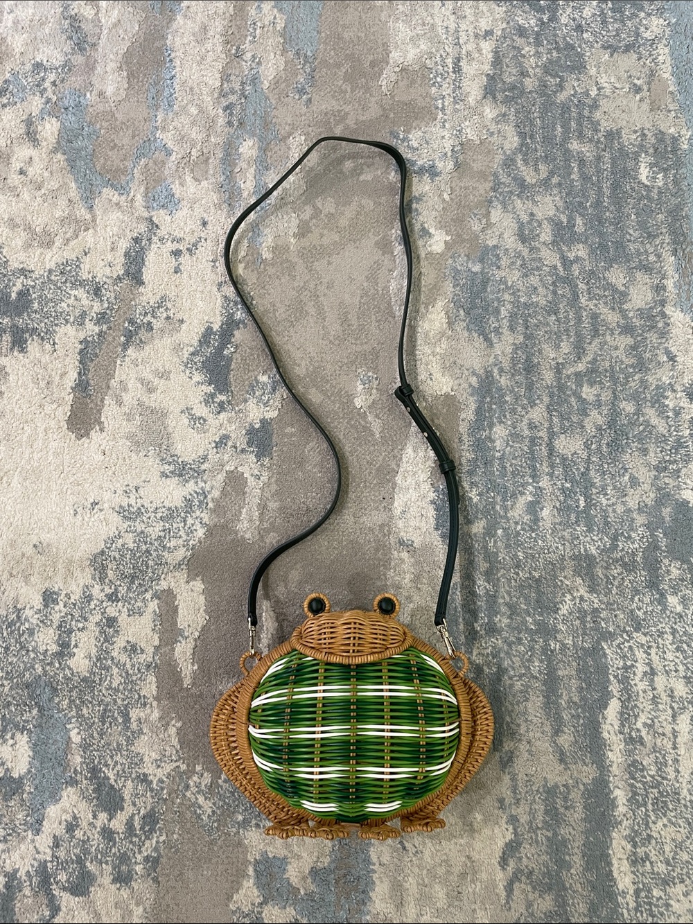 Kate Spade Hoppkins Wicker Frog Crossbody Limited Edition - Picture 15 of 16